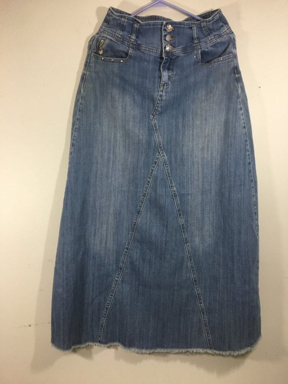 WOMEN'S MODEST DENIM SKIRT  LONG SKIRT   SZ 28